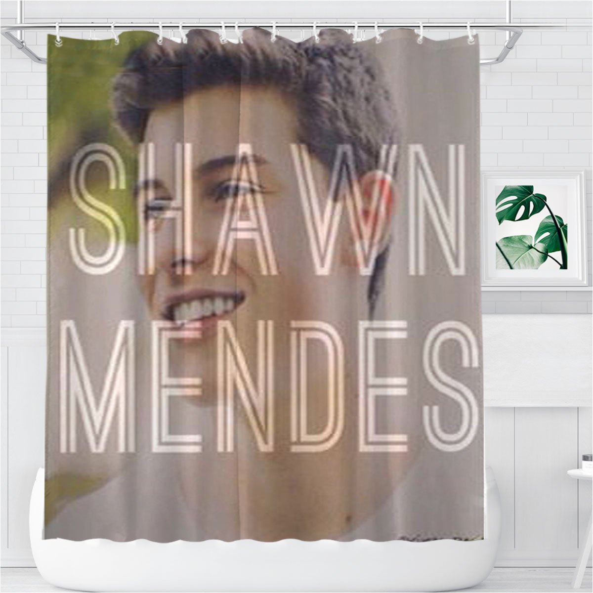 Shawn Mendes Mb Bathroom Shower Curtain Fabric Waterproof | 66 X 72 Inch