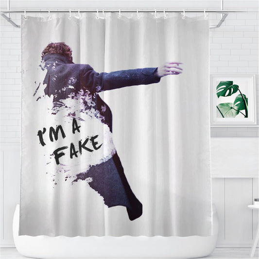 Personalized Sherlock A Fake Shower Curtain Farmhouse Bathroom Decor