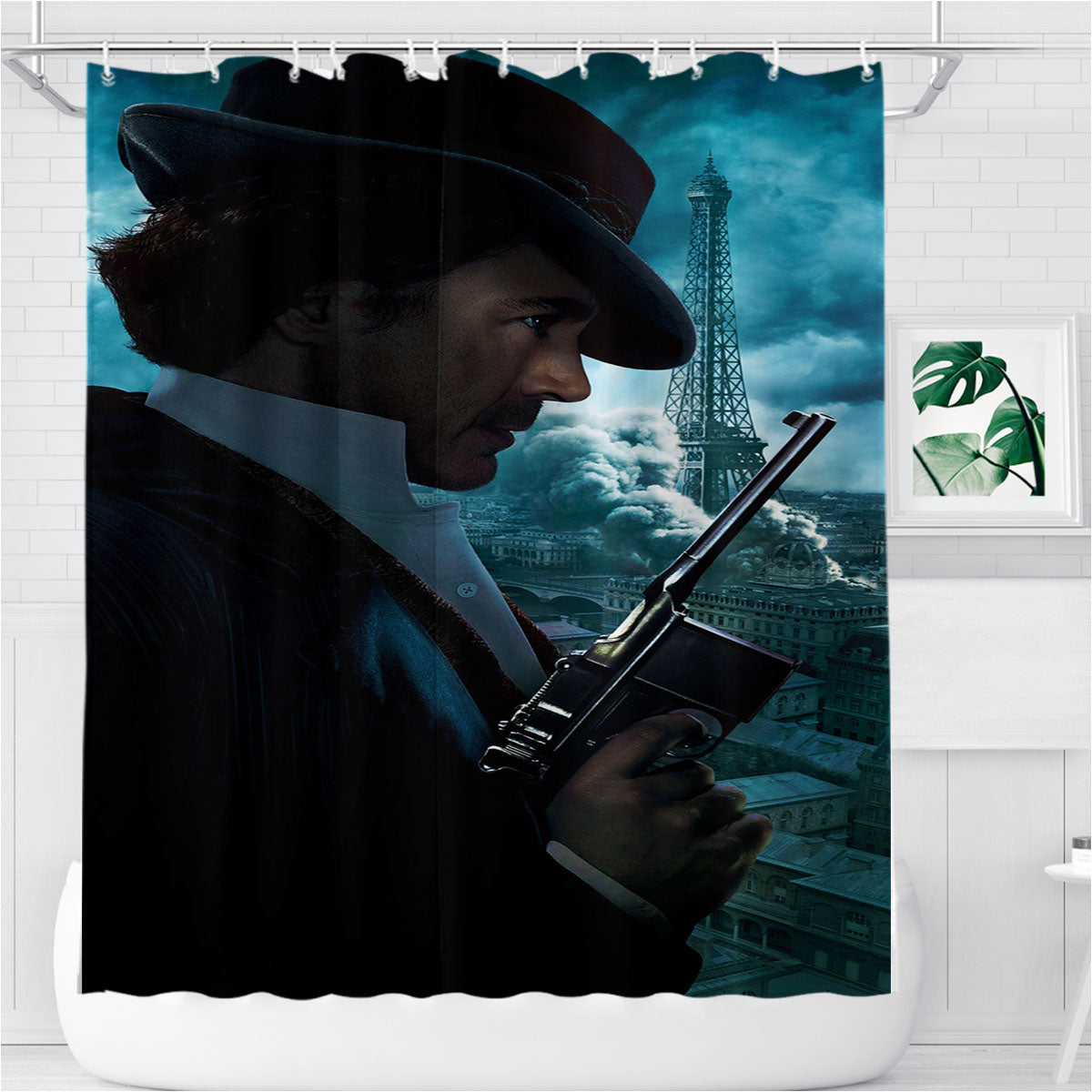 Sherlock Holmes A Game Of Shadows Bathroom Shower Curtain Fabric Waterproof | 66 X 72 Inch