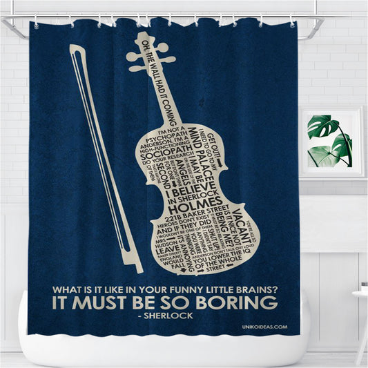 Personalized Sherlock It Must Be So Boring Shower Curtain Farmhouse Bathroom Decor