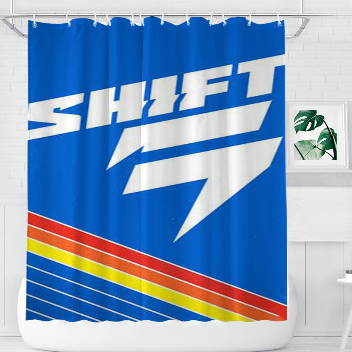 Shift Faction Camo Red Bathroom Shower Curtain Fabric Waterproof | 66 X 72 Inch
