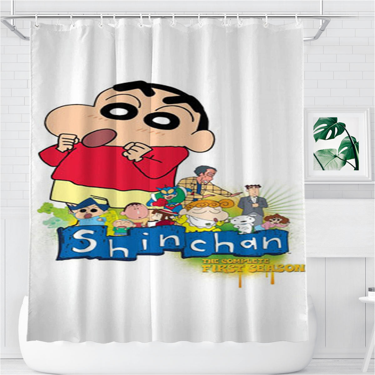 Shin Chan The Complete First Season Bathroom Shower Curtain Fabric Waterproof | 66 X 72 Inch