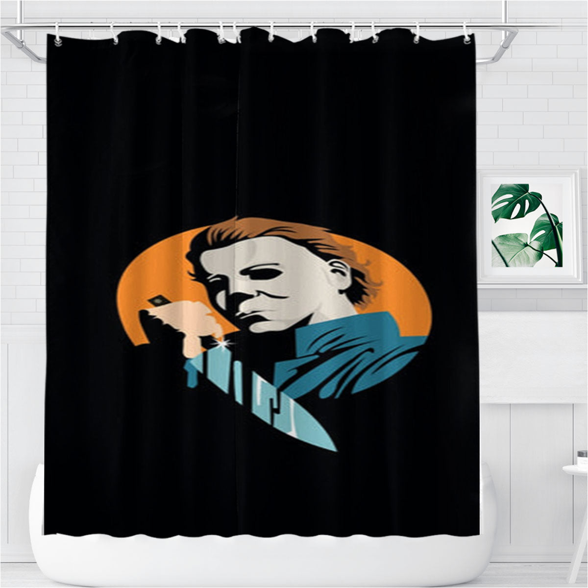 Shine - Myers Bathroom Shower Curtain Fabric Waterproof | 66 X 72 Inch