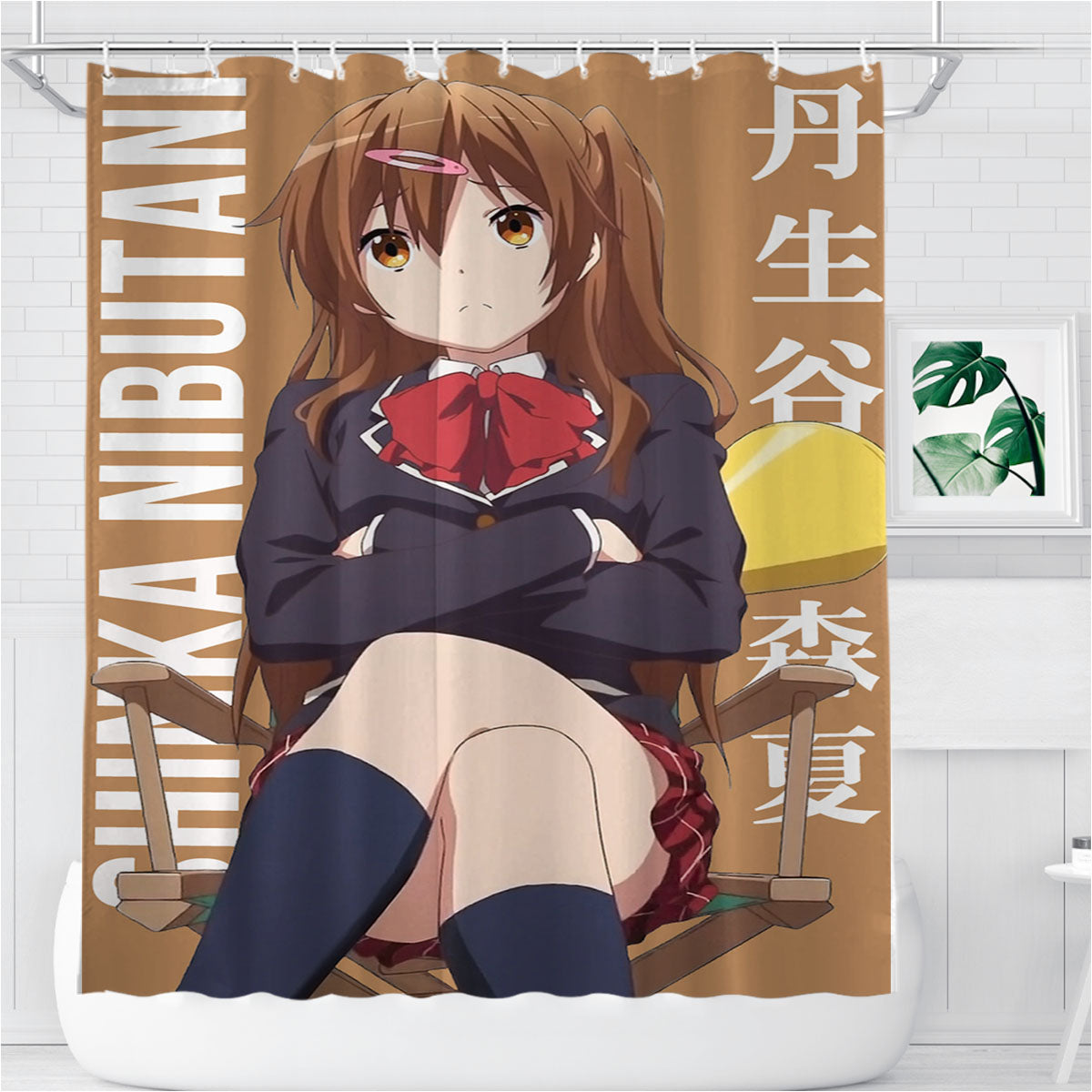 Shinka Nibutani Chuunibyou Demo Koi Ga Shitai! Anime Bathroom Shower Curtain Fabric Waterproof | 66 X 72 Inch