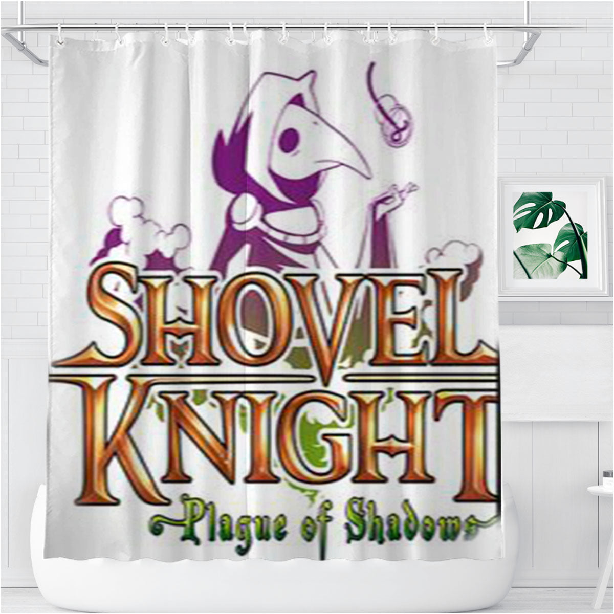 Shovel Knight Plague Of Shadows Bathroom Shower Curtain Fabric Waterproof | 66 X 72 Inch