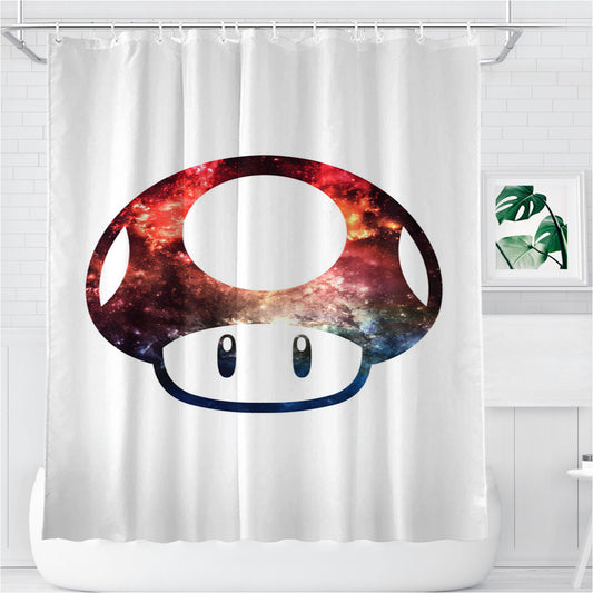 Shroom Bathroom Shower Curtain Fabric Waterproof | 66 X 72 Inch