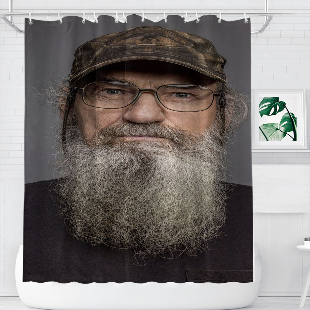 Si Robertson Duck Dynasty Bathroom Shower Curtain Fabric Waterproof | 66 X 72 Inch