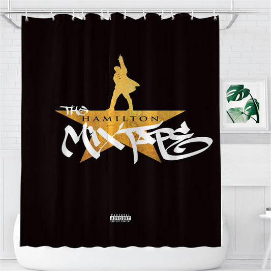 Sia Satisfied The Hamilton Mixtape Bathroom Shower Curtain Fabric Waterproof | 66 X 72 Inch