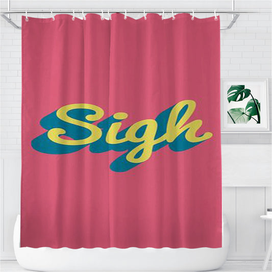 Sigh Bathroom Shower Curtain Fabric Waterproof | 66 X 72 Inch