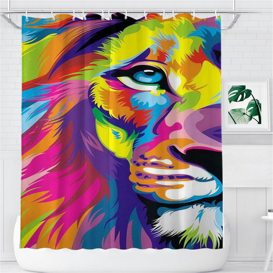 Simba Colorful Bathroom Shower Curtain Fabric Waterproof | 66 X 72 Inch