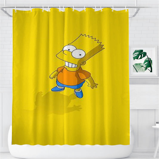 Personalized Simpsons Shower Curtain Farmhouse Bathroom Decor