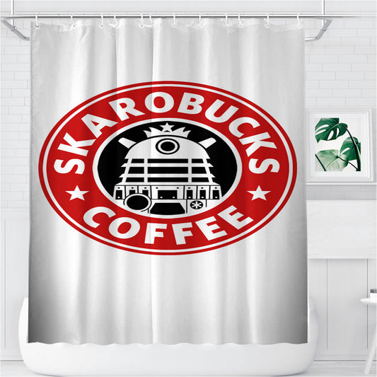 Skarobucks Red Bathroom Shower Curtain Fabric Waterproof | 66 X 72 Inch