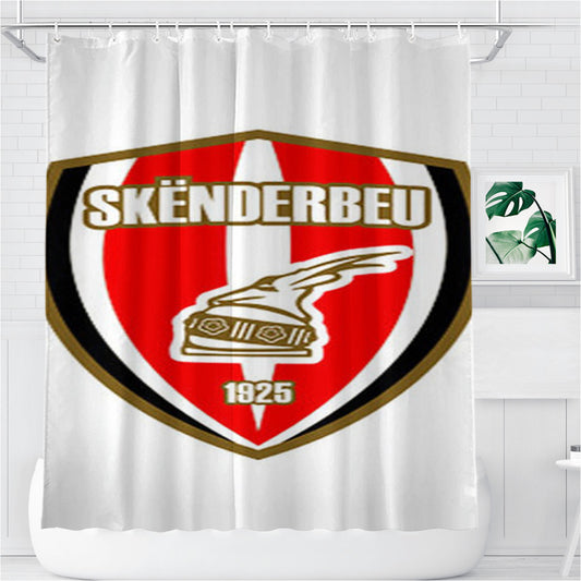 Skenderbeu Logo Bathroom Shower Curtain Fabric Waterproof | 66 X 72 Inch