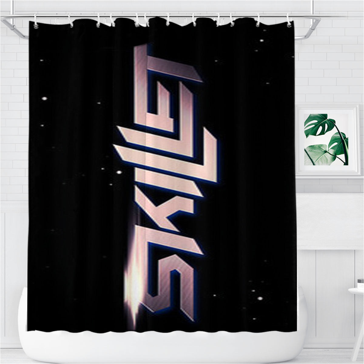 Skillet From Universe Design Bathroom Shower Curtain Fabric Waterproof | 66 X 72 Inch