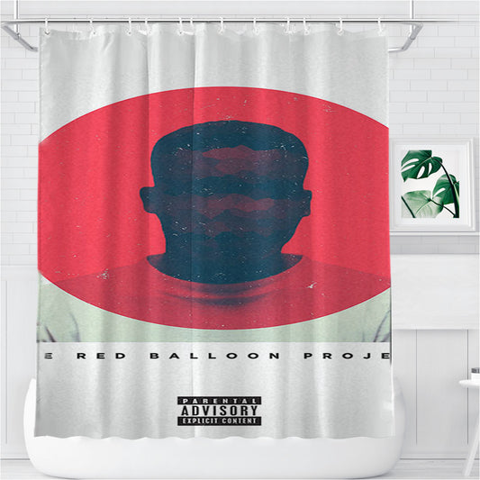 Skizzy Mars The Red Balloon Project Bathroom Shower Curtain Fabric Waterproof | 66 X 72 Inch
