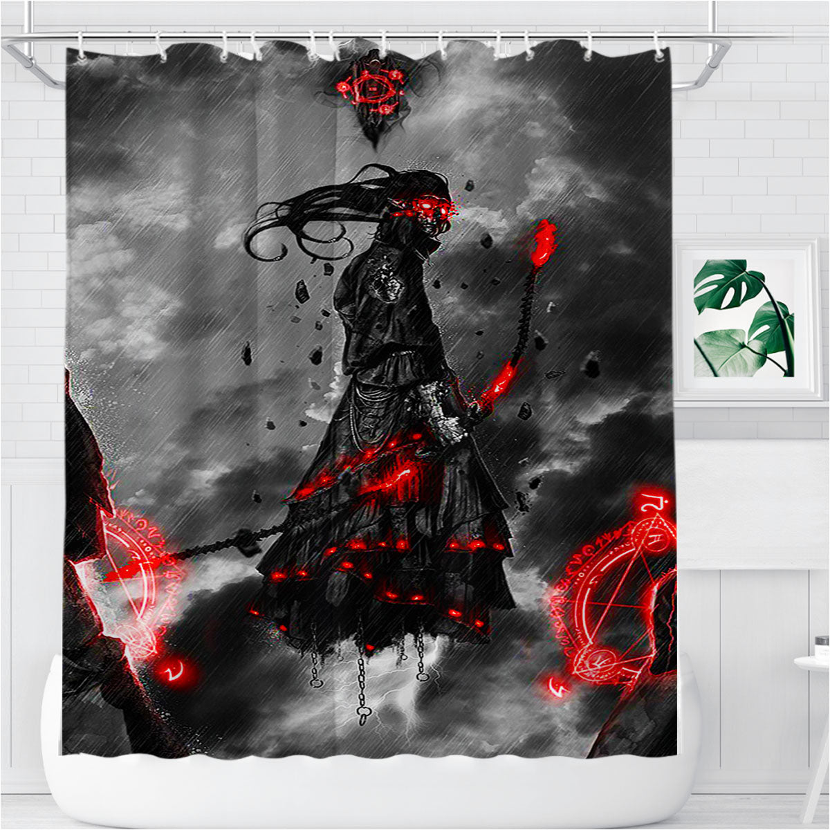 Skull Dark Archer Bathroom Shower Curtain Fabric Waterproof | 66 X 72 Inch