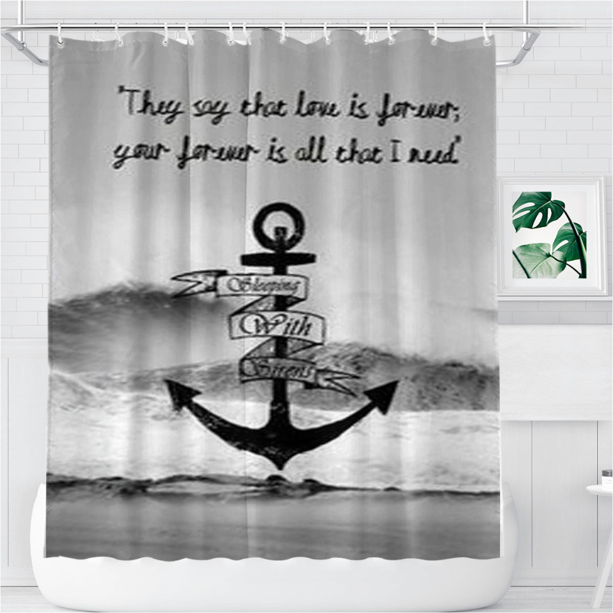 Sleeping With Sirens Ice Bathroom Shower Curtain Fabric Waterproof | 66 X 72 Inch