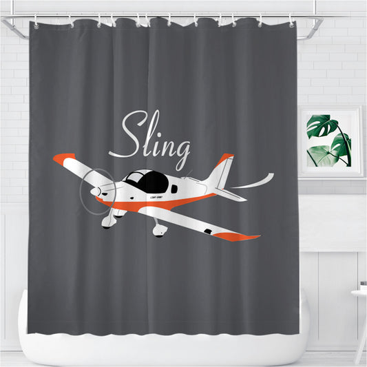 Sling Basic Bathroom Shower Curtain Fabric Waterproof | 66 X 72 Inch