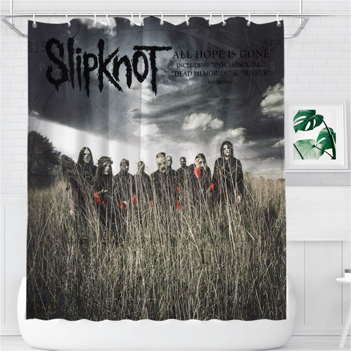Slipknot 5 Bathroom Shower Curtain Fabric Waterproof | 66 X 72 Inch