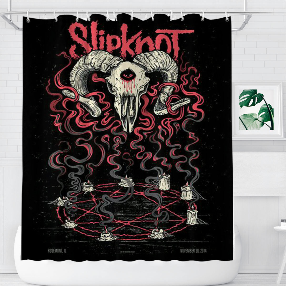 Slipknot Goats Bathroom Shower Curtain Fabric Waterproof | 66 X 72 Inch