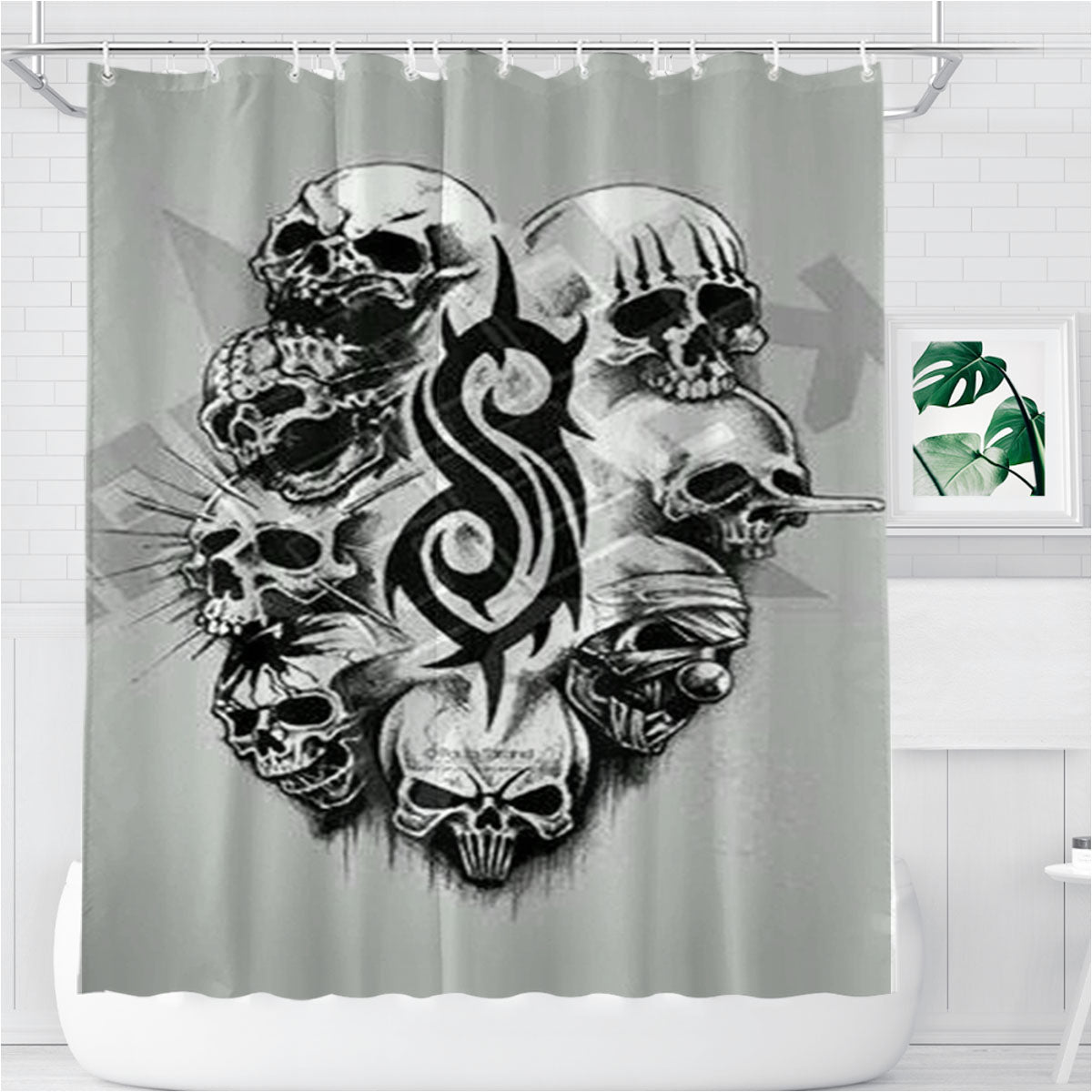 Slipknot Logo Bathroom Shower Curtain Fabric Waterproof | 66 X 72 Inch