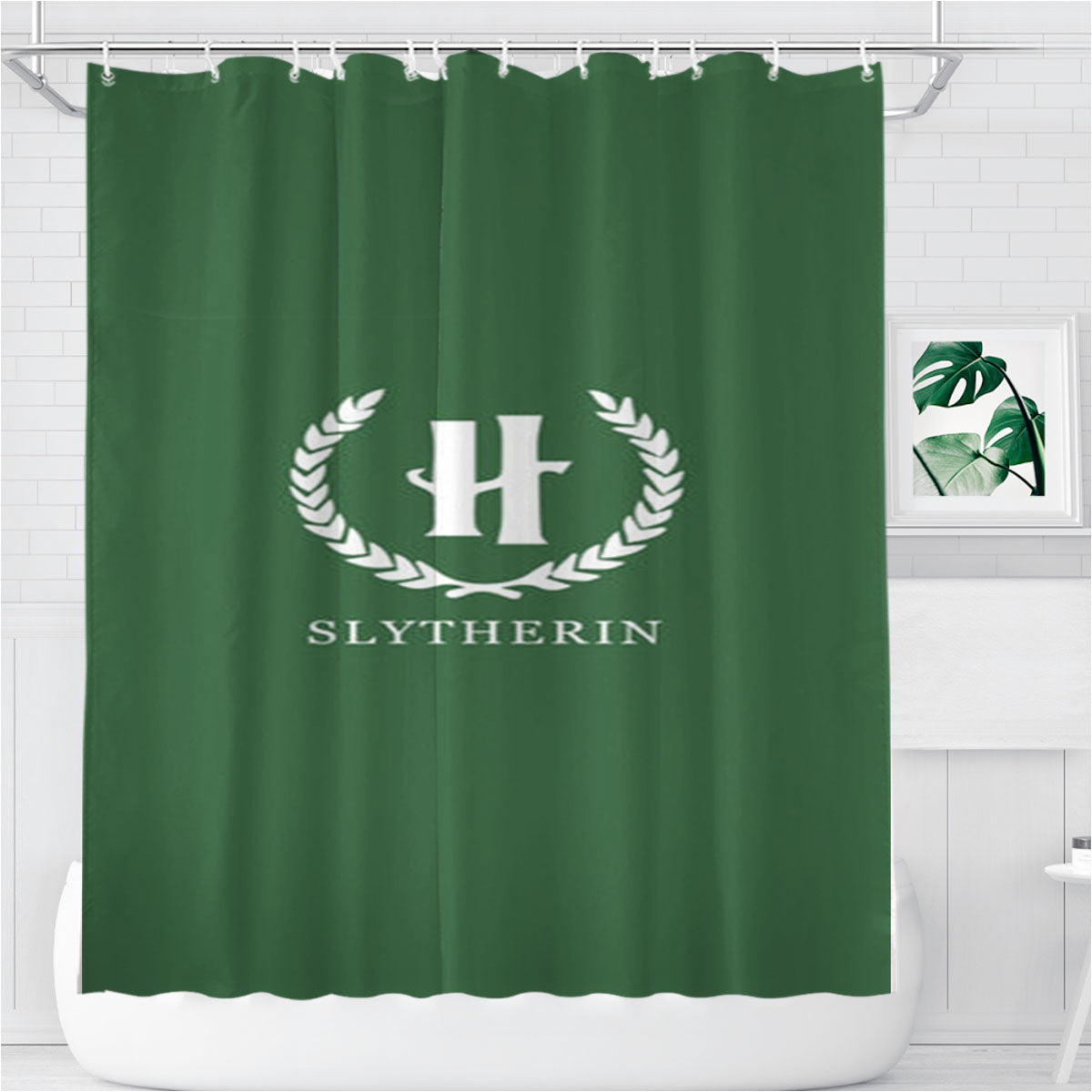 Slytherin Bathroom Shower Curtain Fabric Waterproof | 66 X 72 Inch