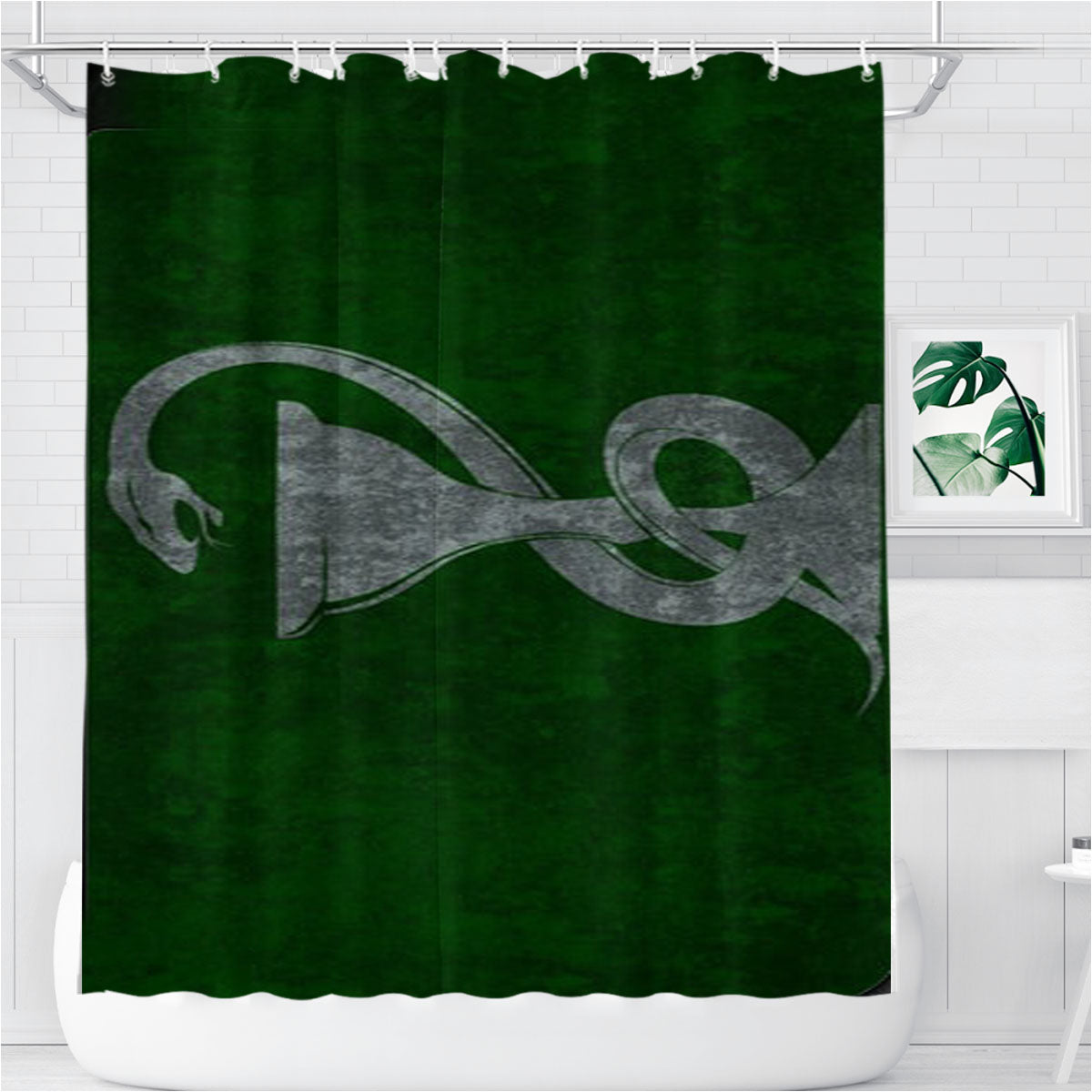 Slytherin Romierys Bathroom Shower Curtain Fabric Waterproof | 66 X 72 Inch