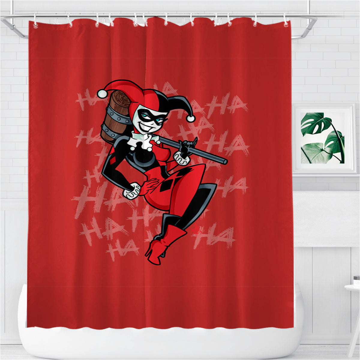 Smile Puddin Bathroom Shower Curtain Fabric Waterproof | 66 X 72 Inch