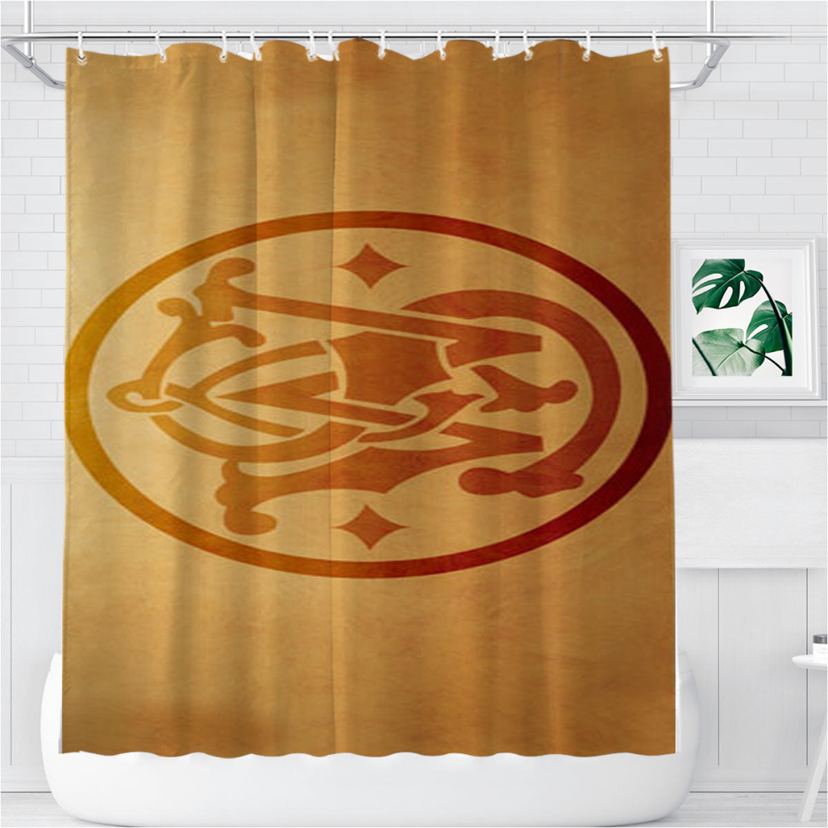 Smith And Wesson Logo Bathroom Shower Curtain Fabric Waterproof | 66 X 72 Inch