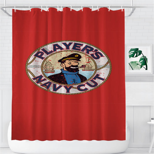 Smoking Haddock Bathroom Shower Curtain Fabric Waterproof | 66 X 72 Inch