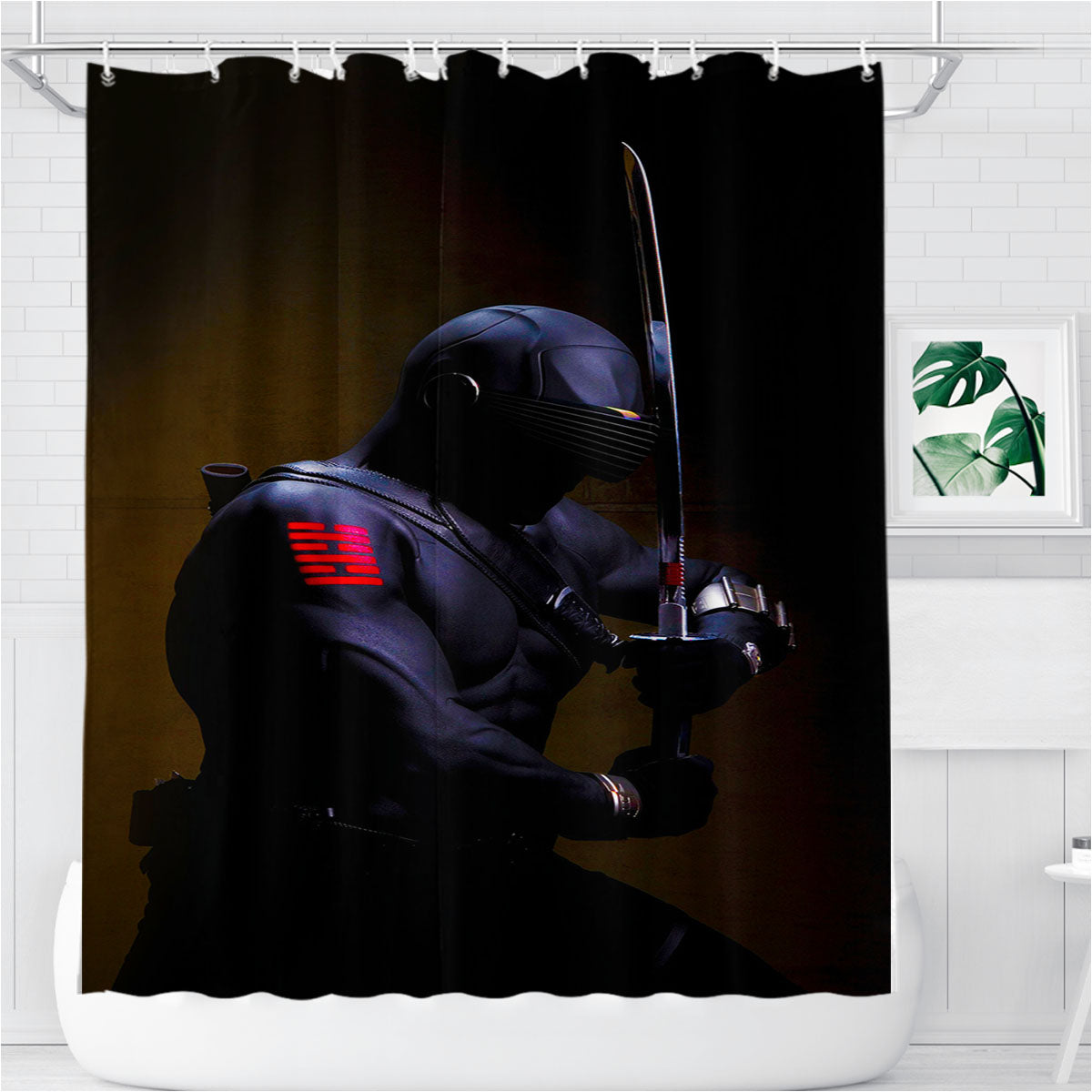 Snake Eyes G.I Bathroom Shower Curtain Fabric Waterproof | 66 X 72 Inch