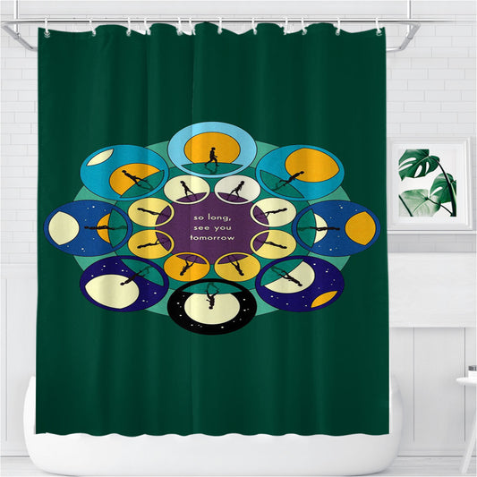 So Long See You Tomorrow Bathroom Shower Curtain Fabric Waterproof | 66 X 72 Inch