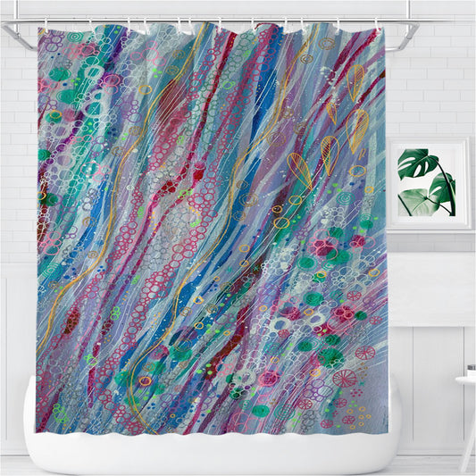Personalized Socihoro Abstract Shower Curtain Farmhouse Bathroom Decor