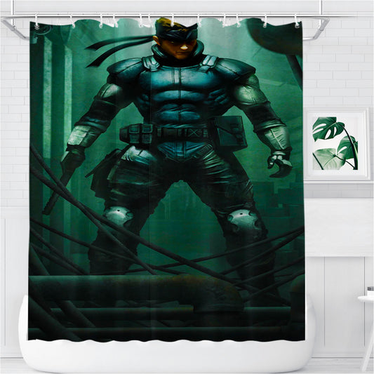 Personalized Solid Snake Armor Metal Gear Solid Shower Curtain Farmhouse Bathroom Decor
