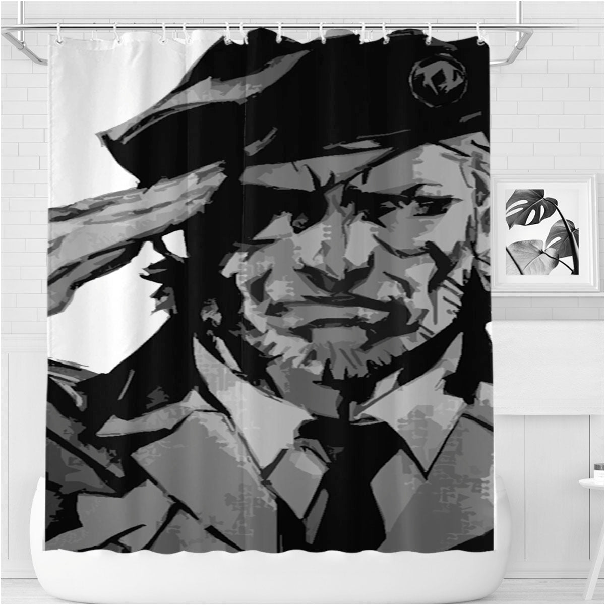 Solid Snake Metal Gear Bathroom Shower Curtain Fabric Waterproof | 66 X 72 Inch