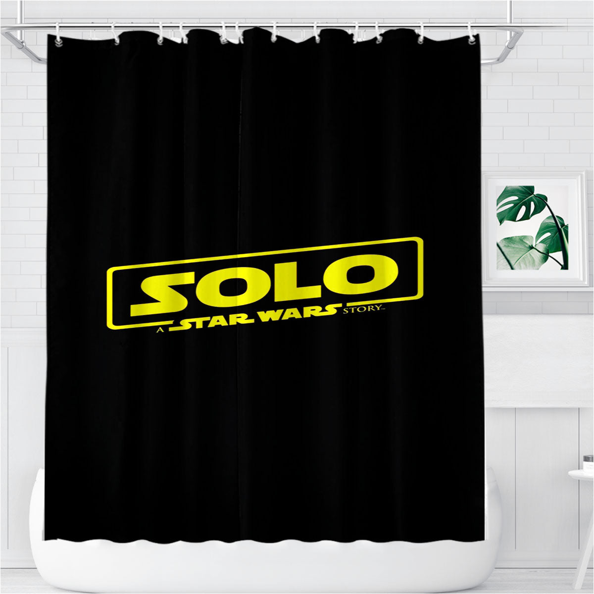 Solo Star Wars Story Bathroom Shower Curtain Fabric Waterproof | 66 X 72 Inch