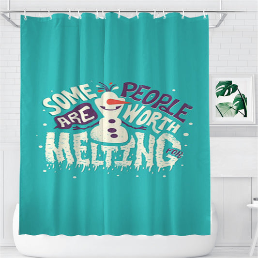 Personalized Some People Are Worth Melting Shower Curtain Farmhouse Bathroom Decor