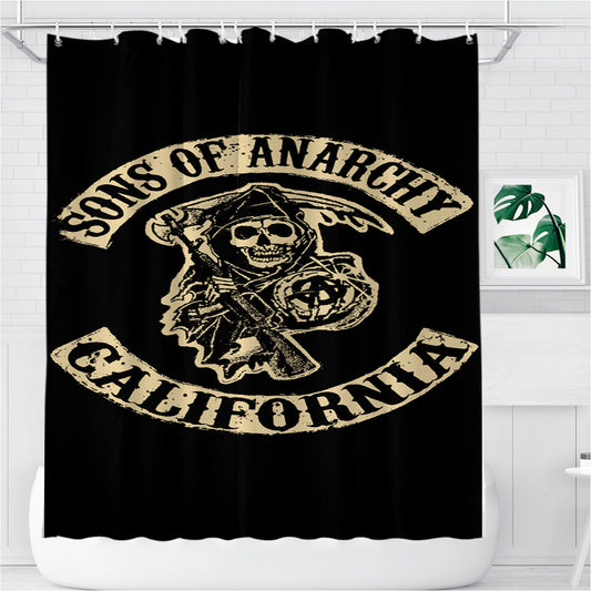 Personalized Sons Of Anarchy Shower Curtain Farmhouse Bathroom Decor