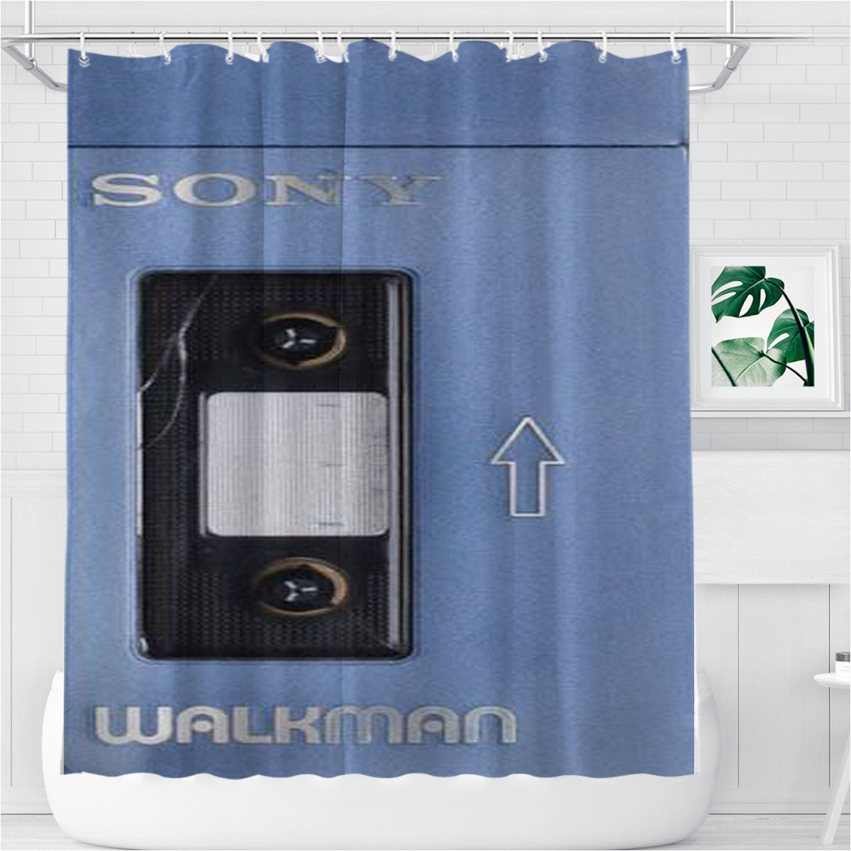 Sony Walkman Bathroom Shower Curtain Fabric Waterproof | 66 X 72 Inch