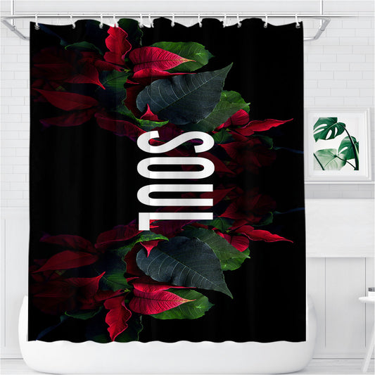Soul Flower Bathroom Shower Curtain Fabric Waterproof | 66 X 72 Inch