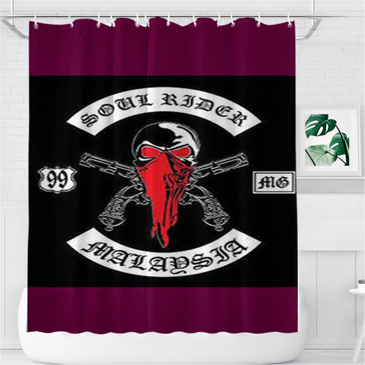 Soul Rider Malaysia Bathroom Shower Curtain Fabric Waterproof | 66 X 72 Inch