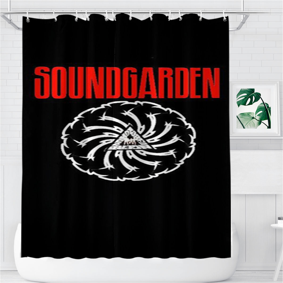 Soundgarden Logo Pearl Jam Nirvana Drunge Music Rock Heavy Chris Cornell Legend Bathroom Shower Curtain Fabric Waterproof | 66 X 72 Inch