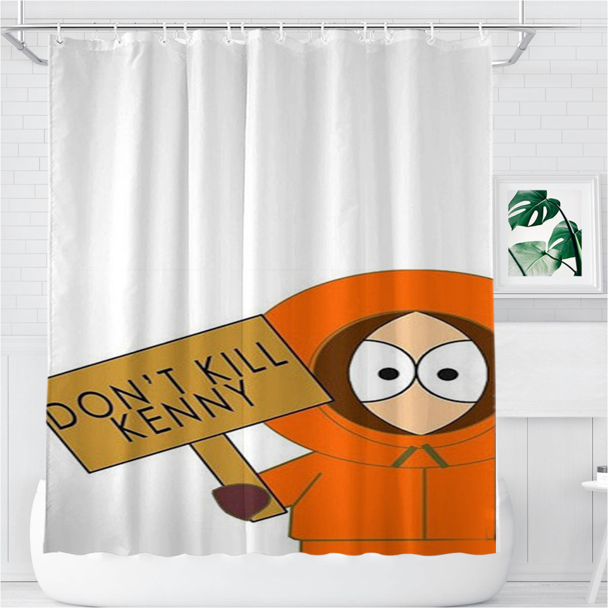 South Park Kenny Don'T Kill Bathroom Shower Curtain Fabric Waterproof | 66 X 72 Inch