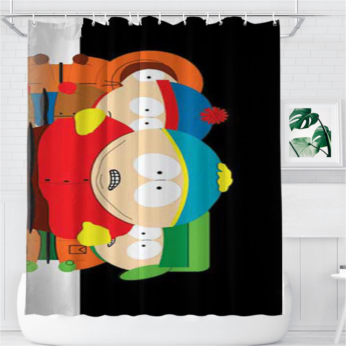 South Park Reflected Bathroom Shower Curtain Fabric Waterproof | 66 X 72 Inch