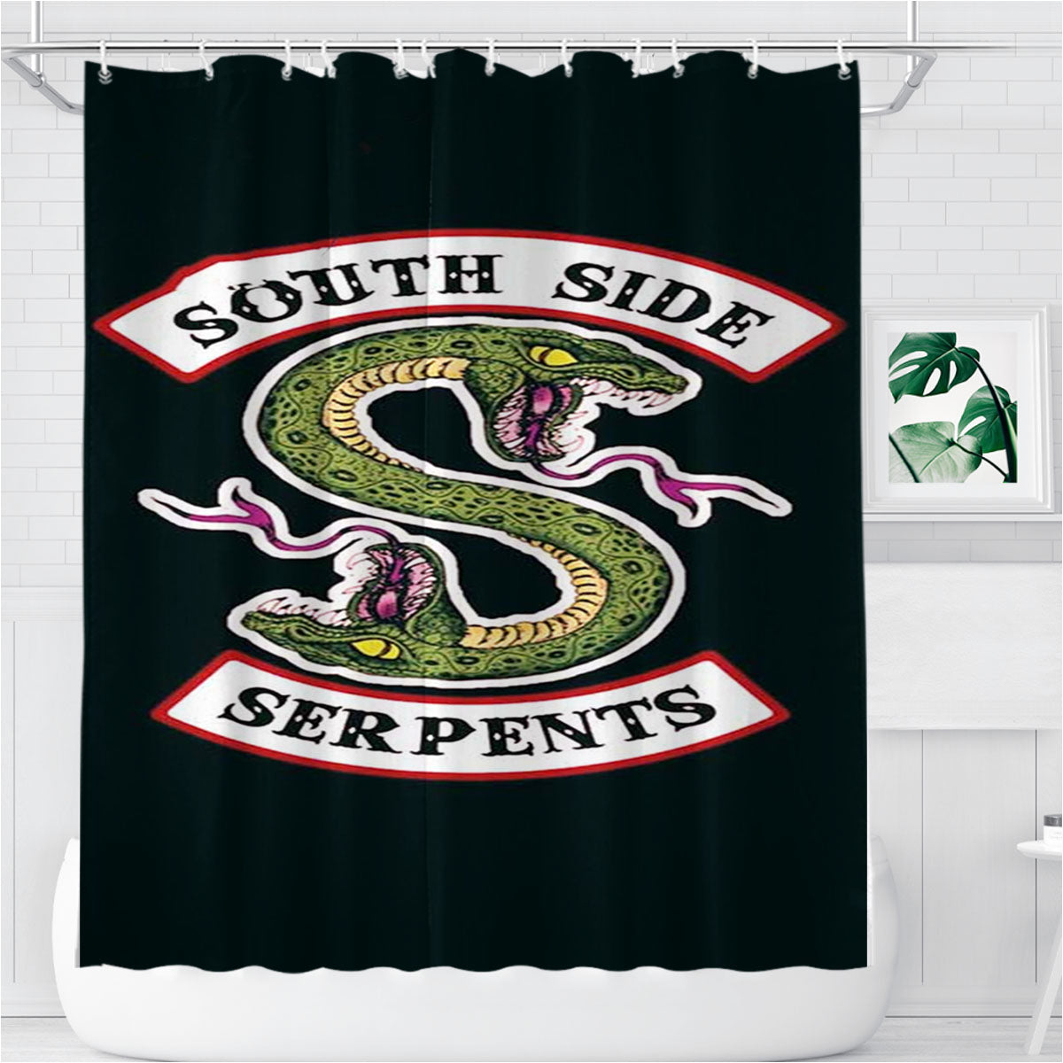 South Side Serpents Bathroom Shower Curtain Fabric Waterproof | 66 X 72 Inch