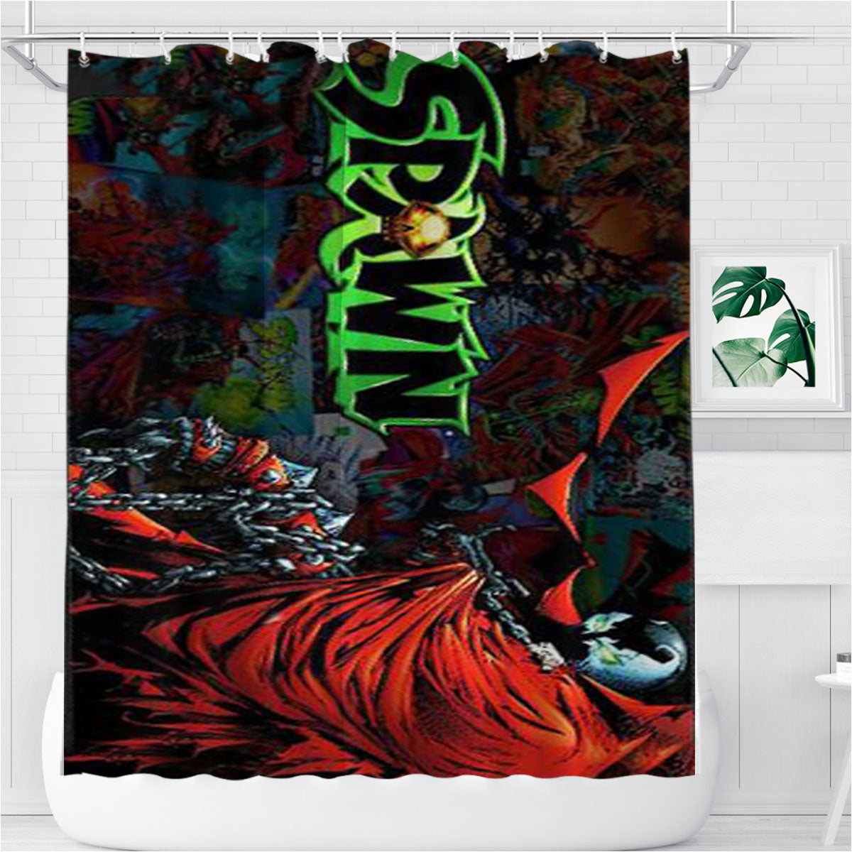 Spawn Video Game 5 Bathroom Shower Curtain Fabric Waterproof | 66 X 72 Inch