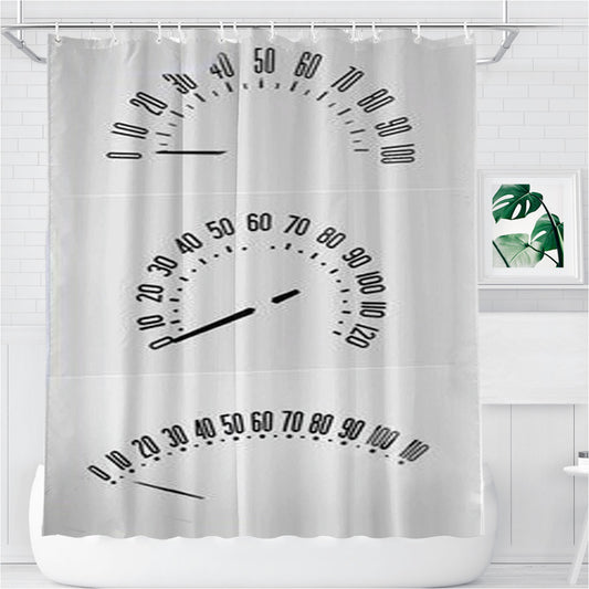 Speedometer Collection Bathroom Shower Curtain Fabric Waterproof | 66 X 72 Inch