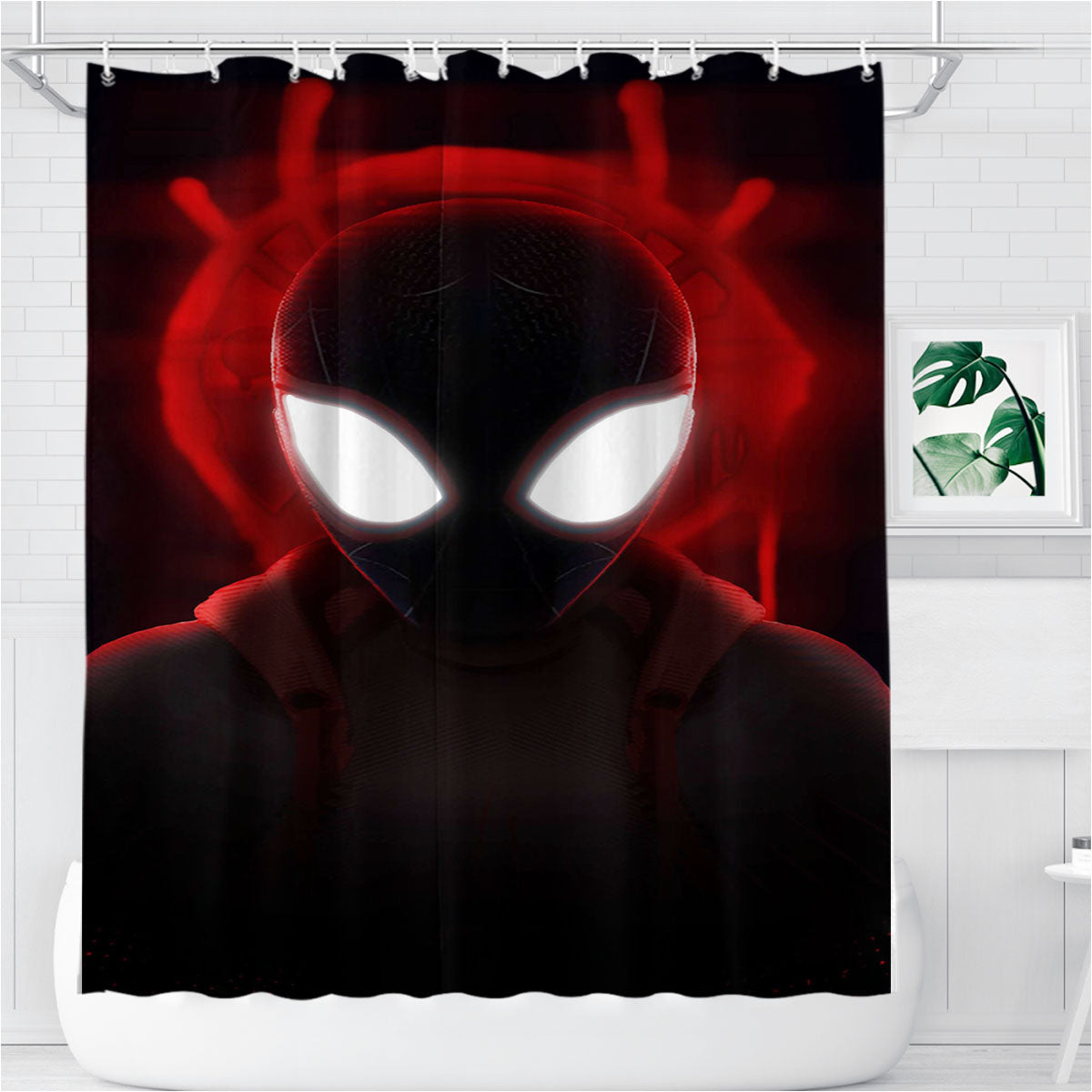 Spider Man Into The Spider Verse2 Bathroom Shower Curtain Fabric Waterproof | 66 X 72 Inch