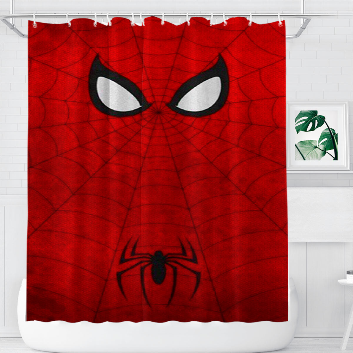 Spider Man Marvel Superhero Bathroom Shower Curtain Fabric Waterproof | 66 X 72 Inch
