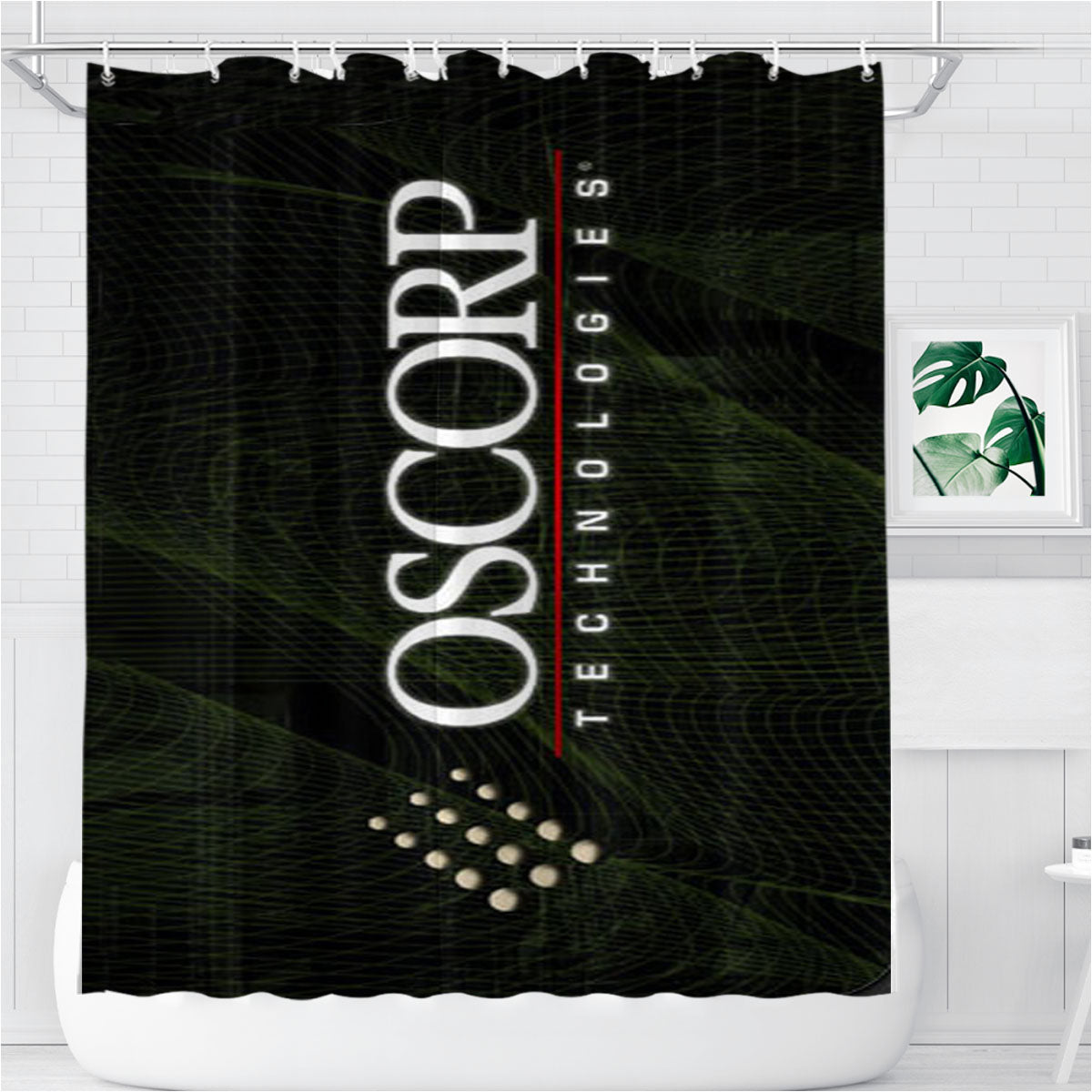 Spiderman Oscorp Logo Bathroom Shower Curtain Fabric Waterproof | 66 X 72 Inch